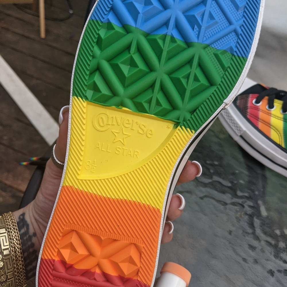 NEW pride rainbow chuck taylors unisex - Picture 5 of 10